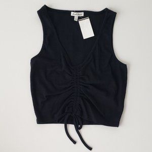 DEREK HEART Tank Top with Ruching Size L NEW